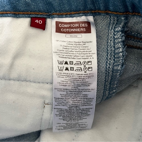 Comptoir Des Cotonniers Jeans Women 40 Flare Euro Hippie Boho 31 X 31 Stretch - Picture 13 of 15